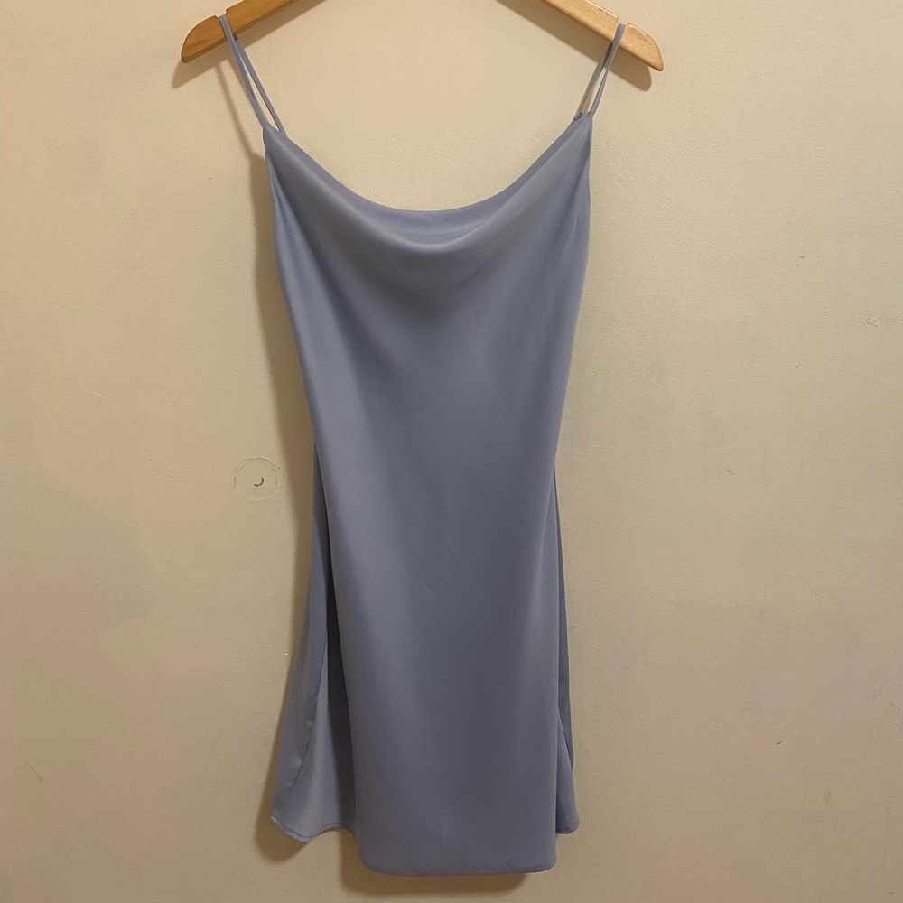 Urban outfitters satin blue dress